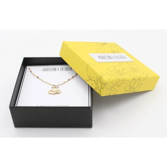 Gold Over Fine Silver Plate UFO Necklace #BX004 - Picture 2 of 3